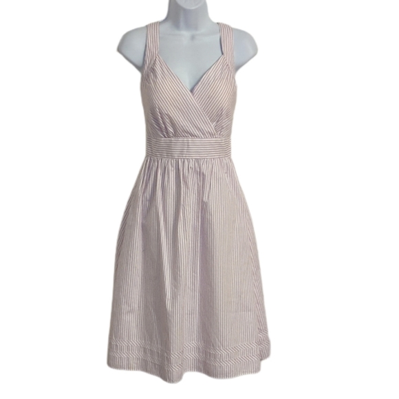 B.Moss Dresses & Skirts - Vintage B.Moss Lavender/white striped sundress size 2